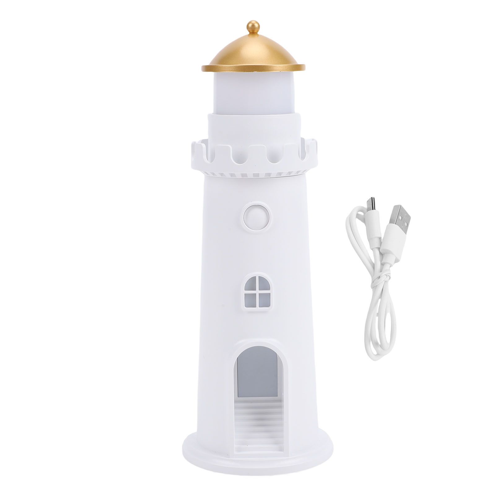 Moon Lighthouse Projector Rechargeable Dimmable RGB 7 Color Ambient Table Lamp view 3