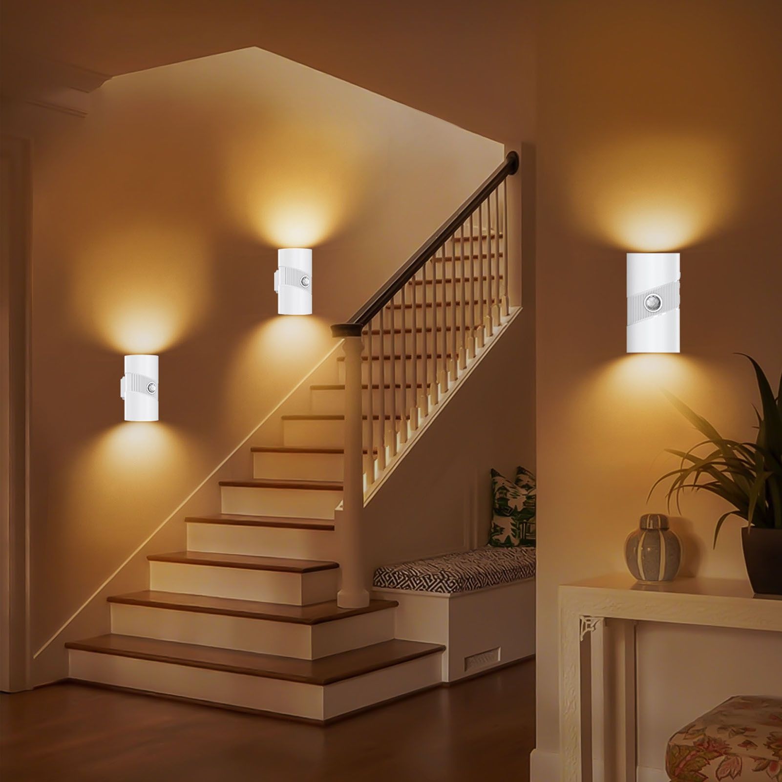 Motion Sensor Night Light Rechargeable Magnetic Battery Operated Step Light view 12