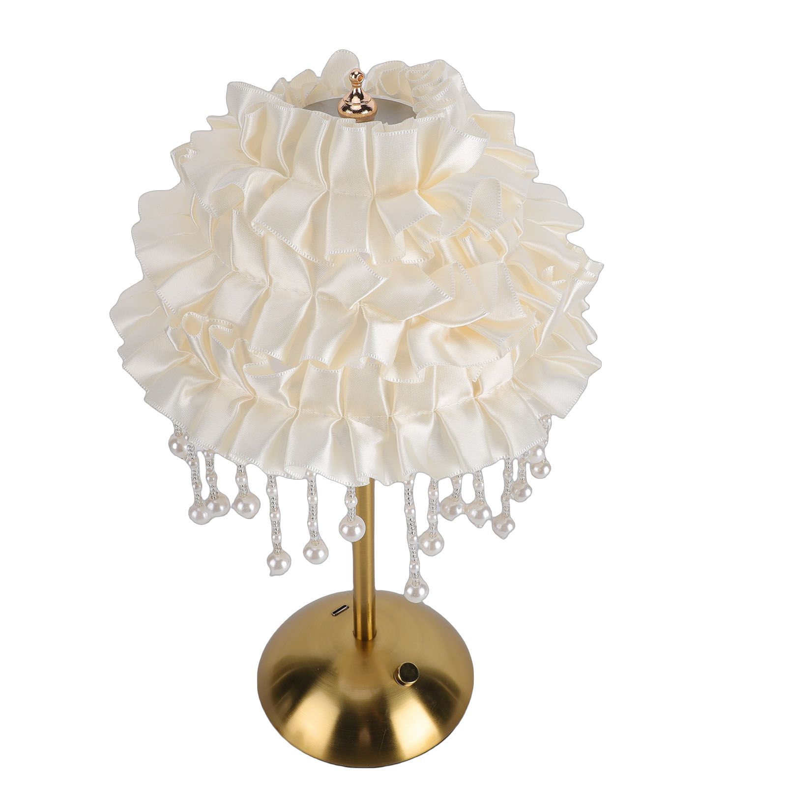 Nordic Bedside Lamp USB Rechargeable Cute Romantic Ribbon Decor Nightstand for view 9