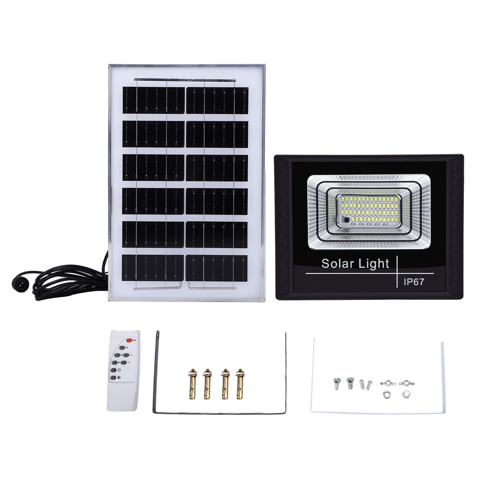 LED Solar Floodlight IP67 Water Proof Auto Dusk to Dawn Sensor Solar Security view 3