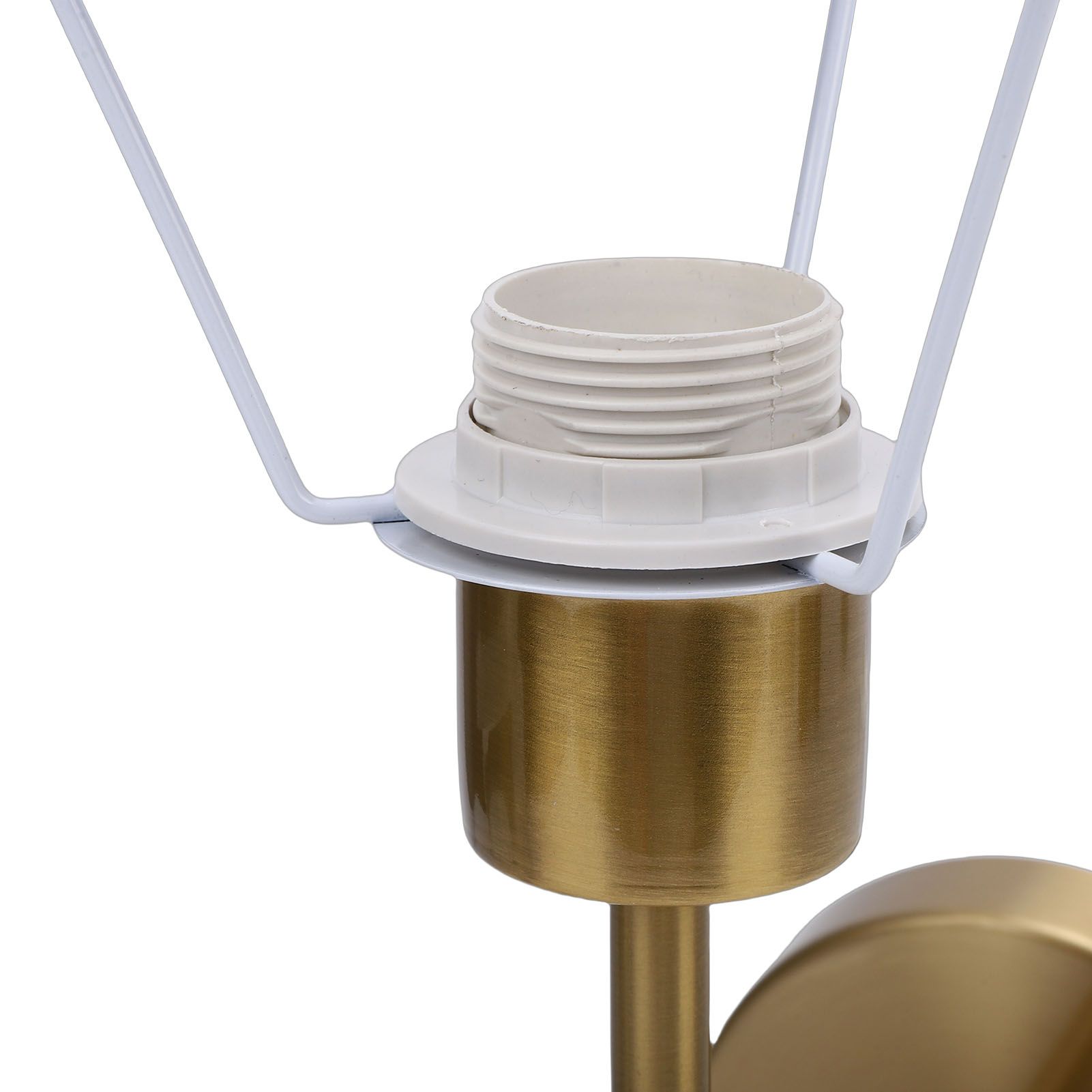 Gold Fabric Lampshade Nordic Style Modern Rechargeable Cordless Wall Lamp for view 7