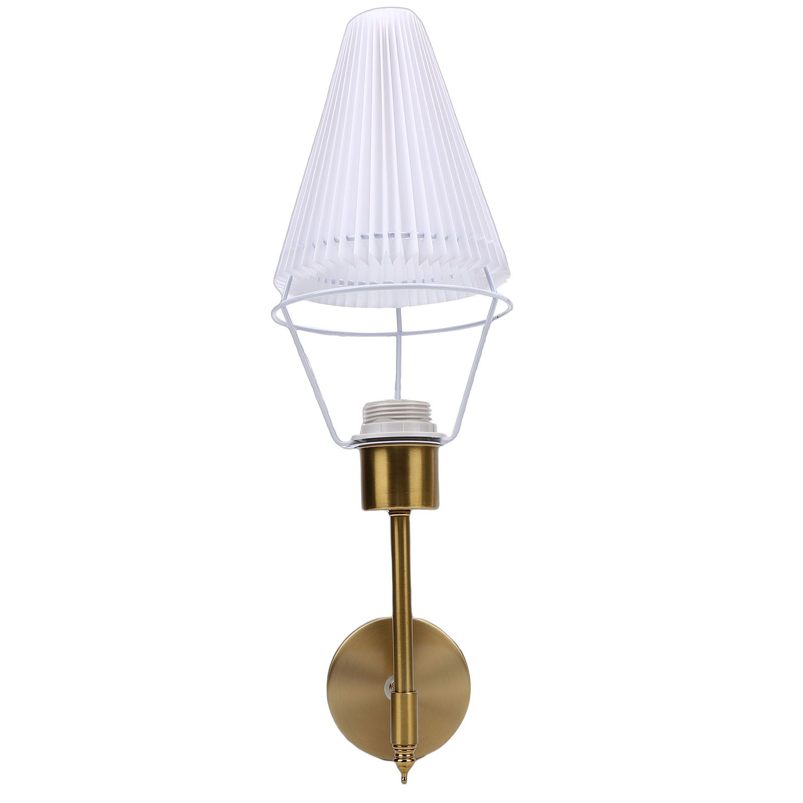 Gold Fabric Lampshade Nordic Style Modern Rechargeable Cordless Wall Lamp for view 12