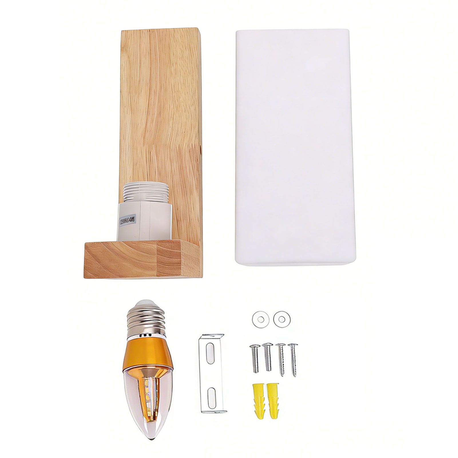 Wood Wall Lamp LED Japanese Style Dimmable Wall Sconce for Hallway Balcony view 3