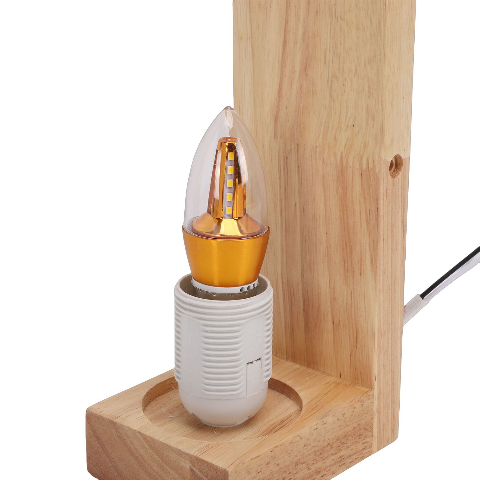 Wood Wall Lamp LED Japanese Style Dimmable Wall Sconce for Hallway Balcony view 7