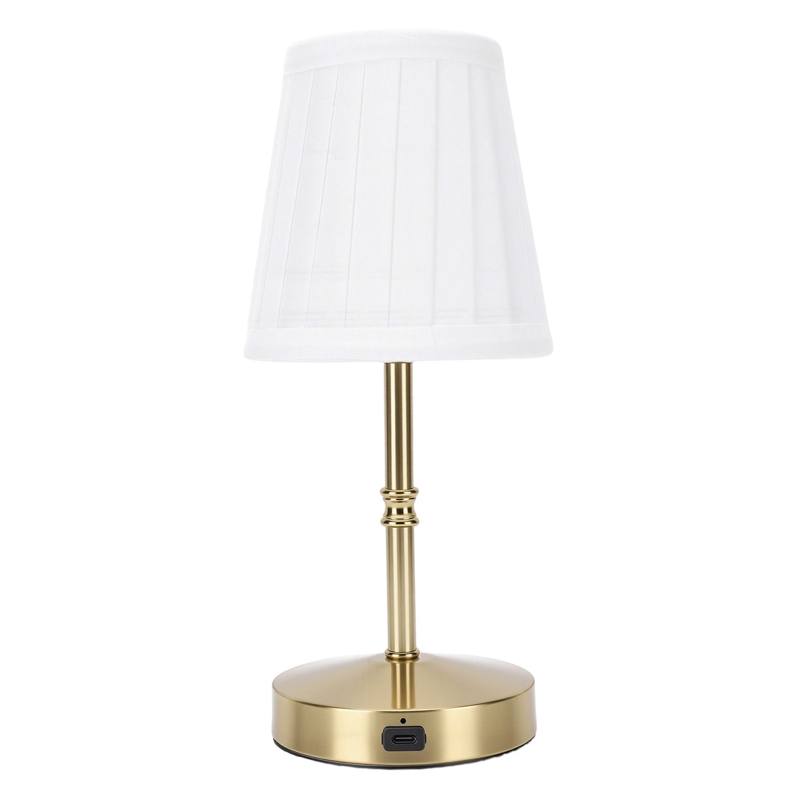 Cordless LED Table Lamp USB Touch Control Dimmable Fabric Shade Table Lamp for
