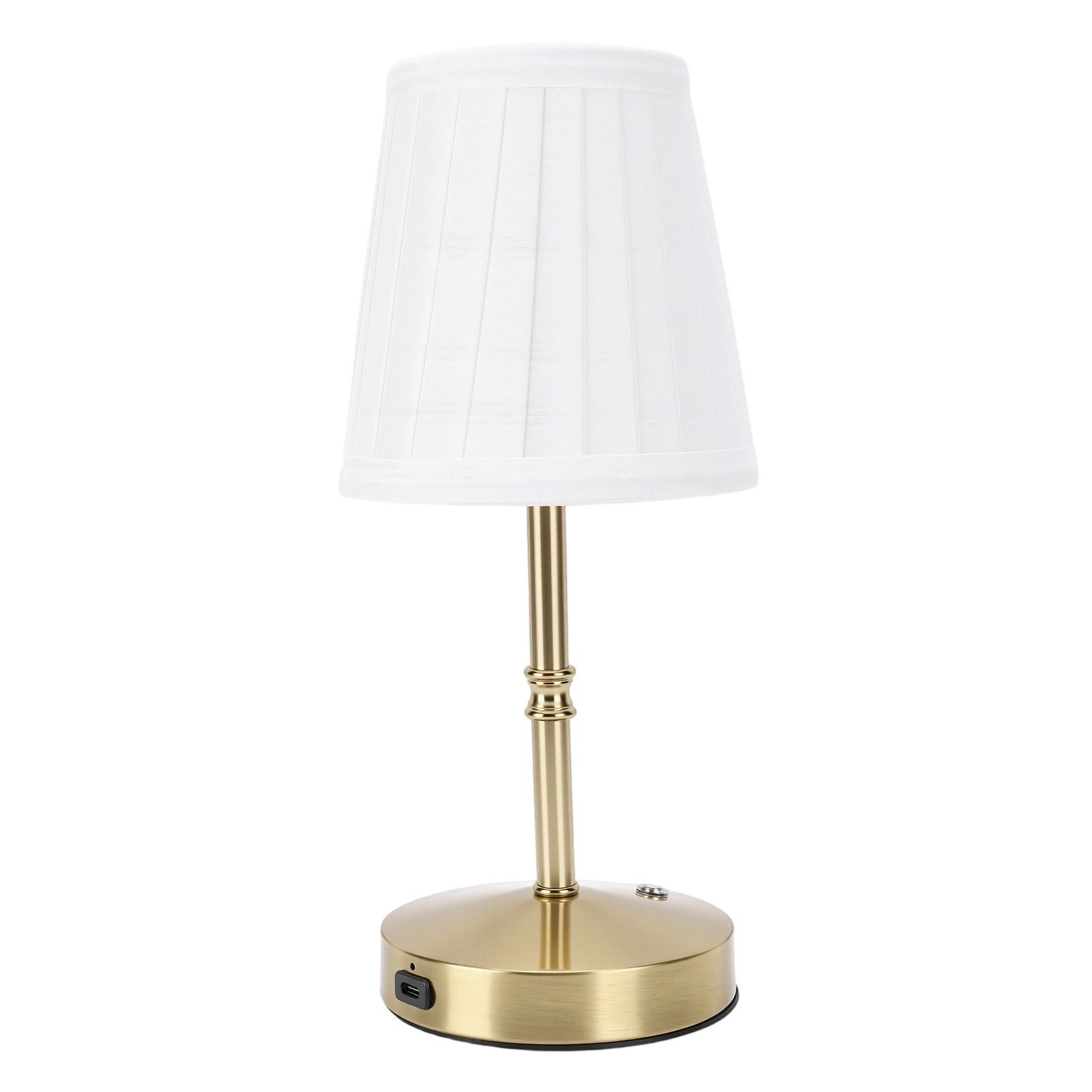 Cordless LED Table Lamp USB Touch Control Dimmable Fabric Shade Table Lamp for view 9