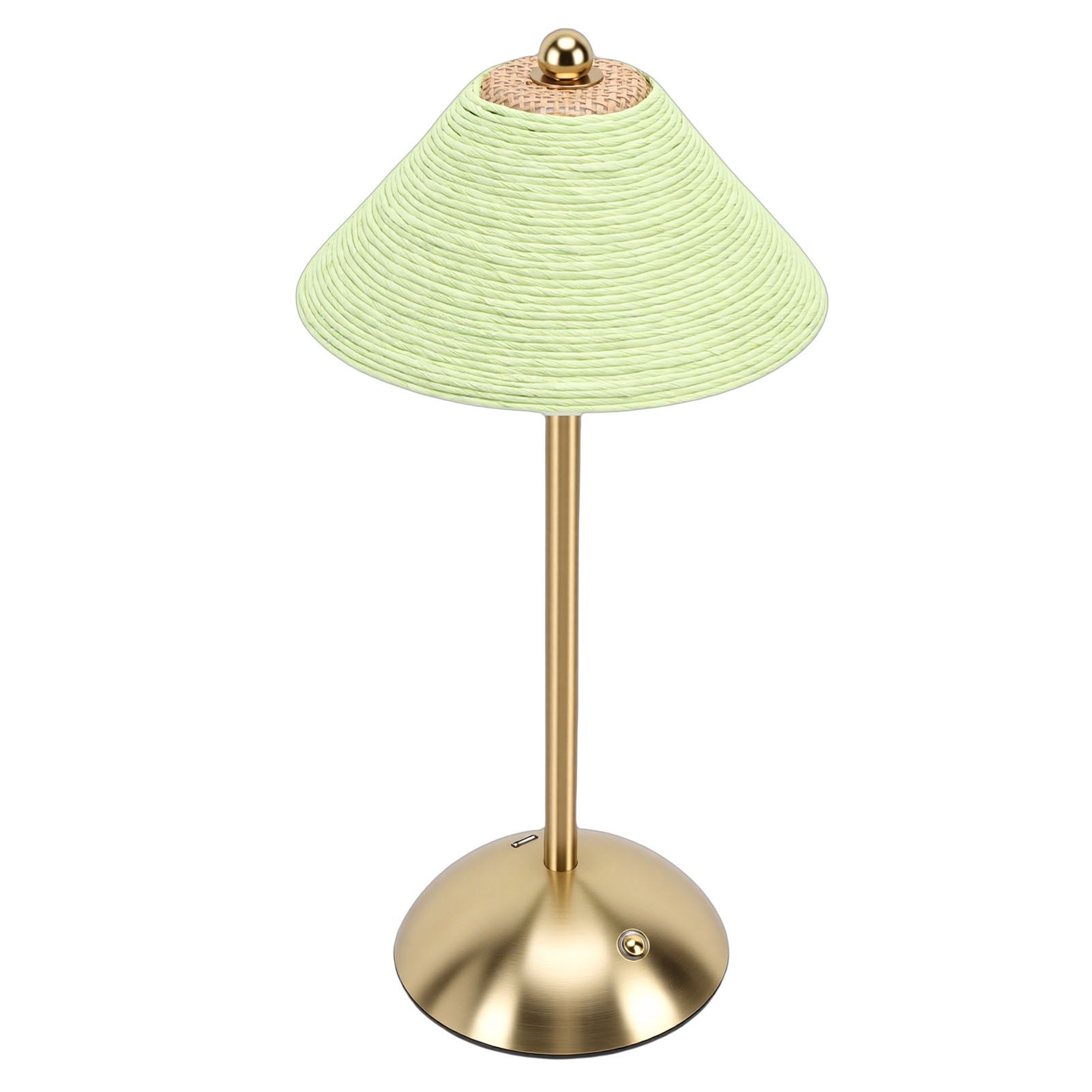 Table Lamp 3 Colors Cordless Handwoven Paper Rope Lampshade Bedside Table Lamp view 4