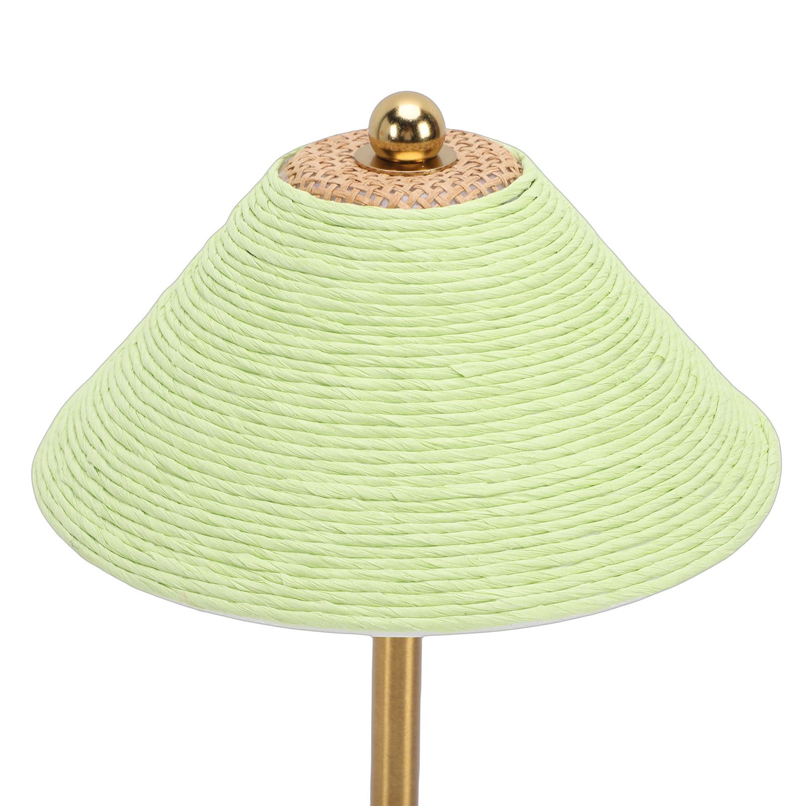Table Lamp 3 Colors Cordless Handwoven Paper Rope Lampshade Bedside Table Lamp view 7