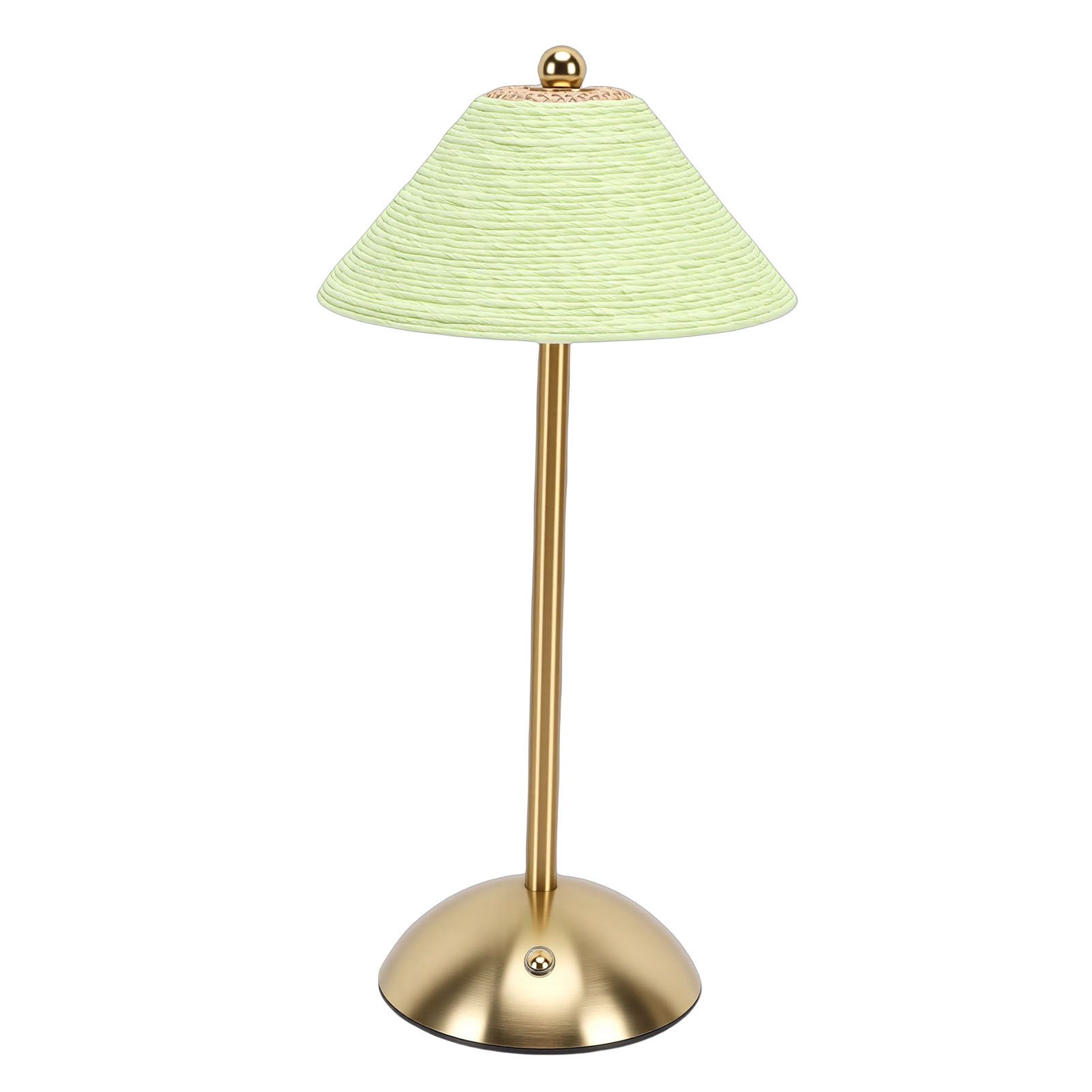 Table Lamp 3 Colors Cordless Handwoven Paper Rope Lampshade Bedside Table Lamp view 9