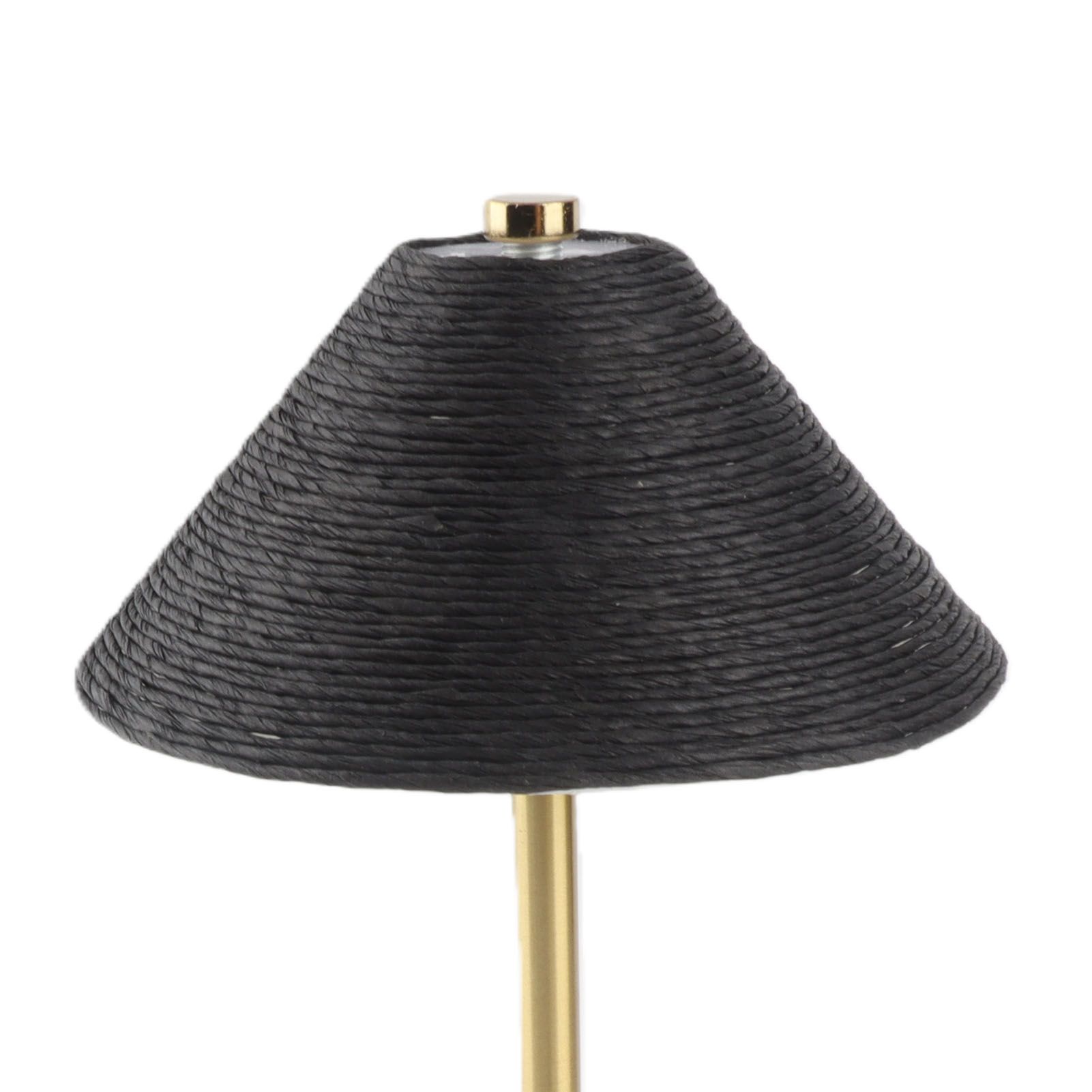 Table Lamp 3 Colors Cordless Handwoven Paper Rope Lampshade Bedside Table Lamp view 5