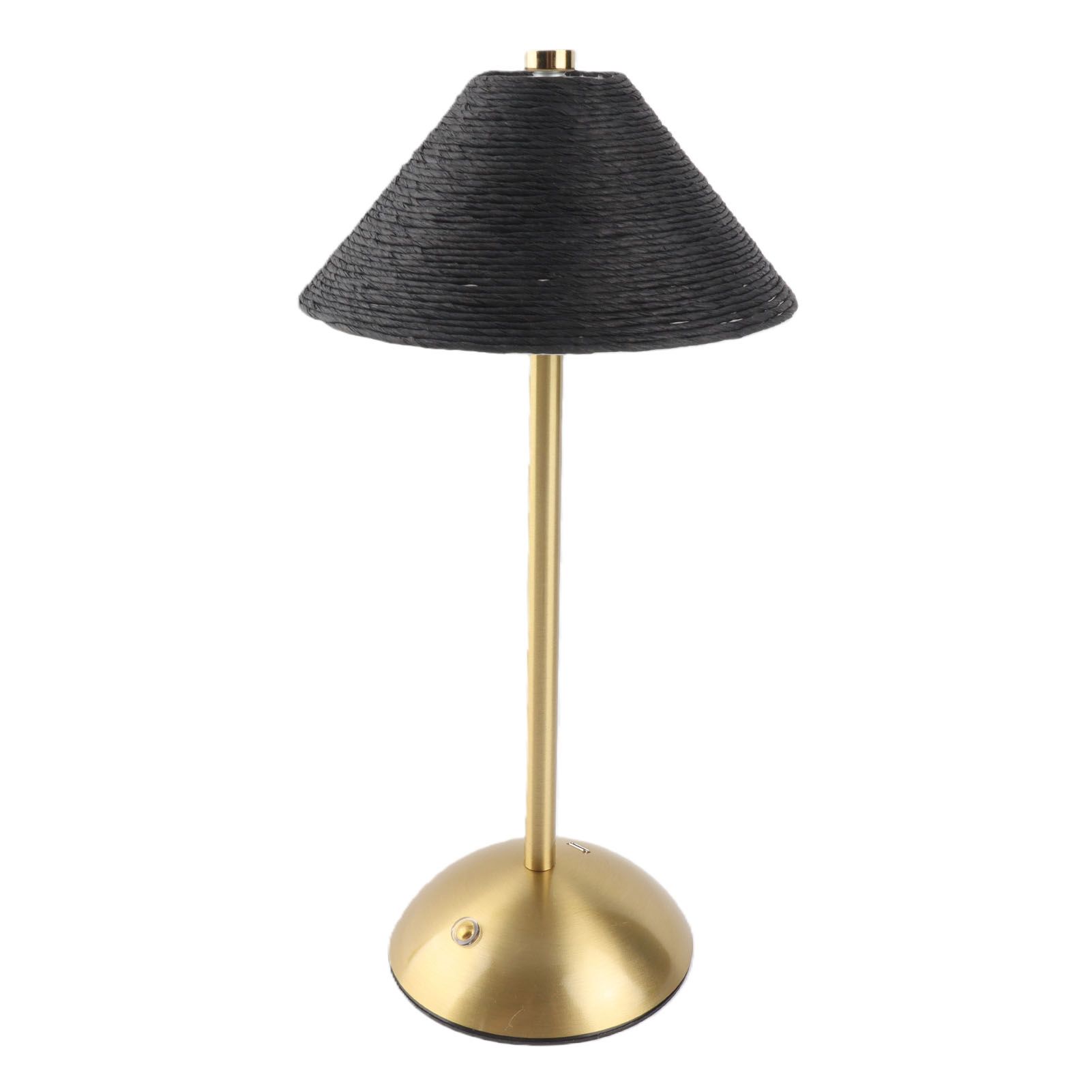 Table Lamp 3 Colors Cordless Handwoven Paper Rope Lampshade Bedside Table Lamp view 8