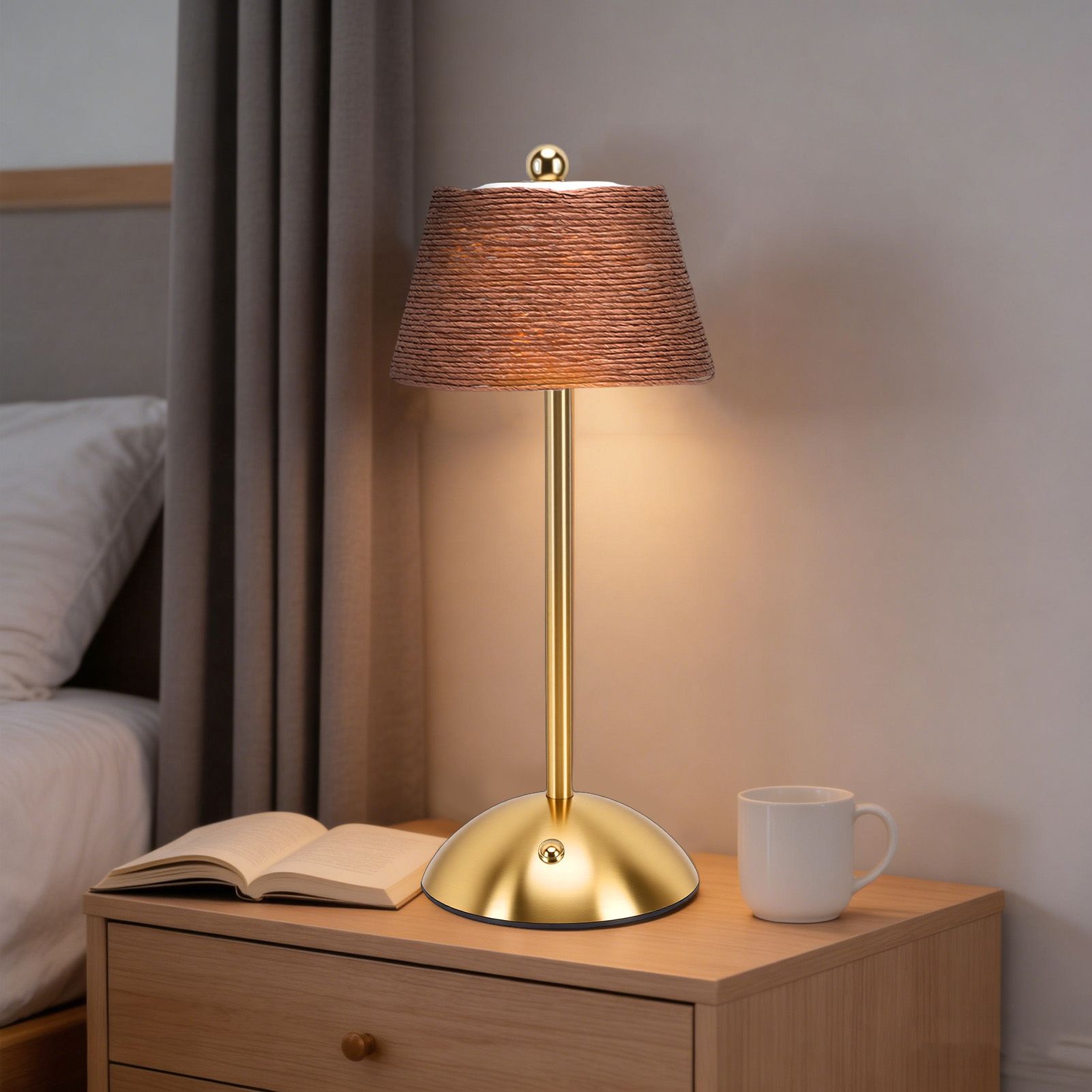 Cordless Table Lamp 1200mAh USB Battery Operated 3 Color Stepless Dimming view 12