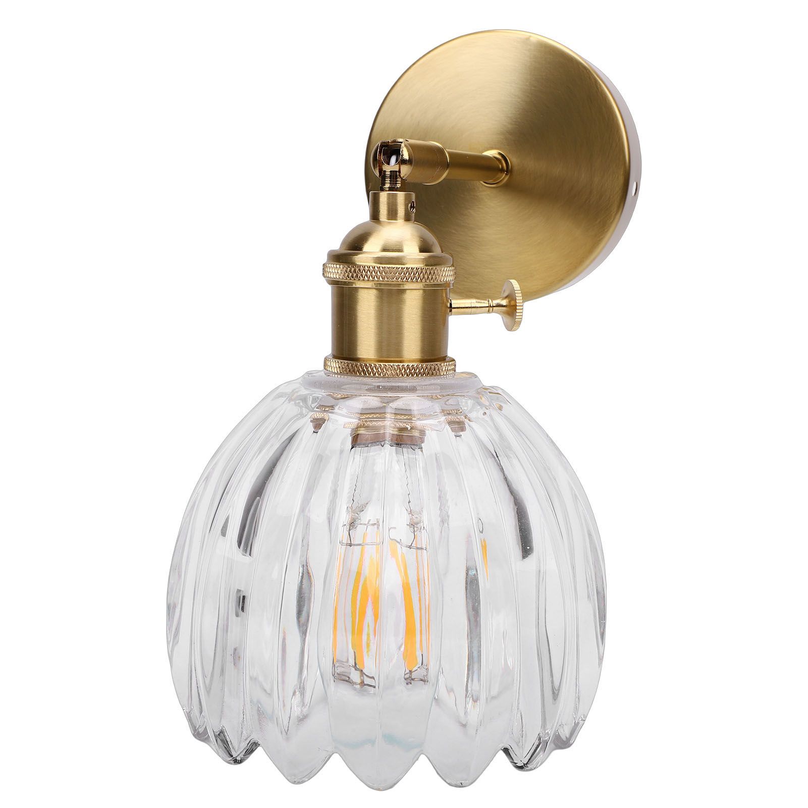 Wall Sconce Glass Lampshade Minimalist Aluminum Alloy Vintage Wall Lamp for view 10