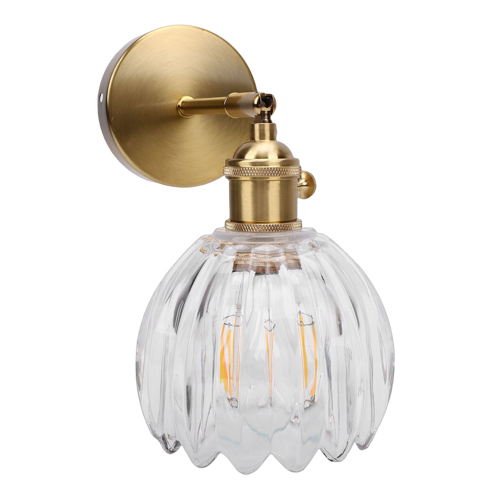 Wall Sconce Glass Lampshade Minimalist Aluminum Alloy Vintage Wall Lamp for view 11
