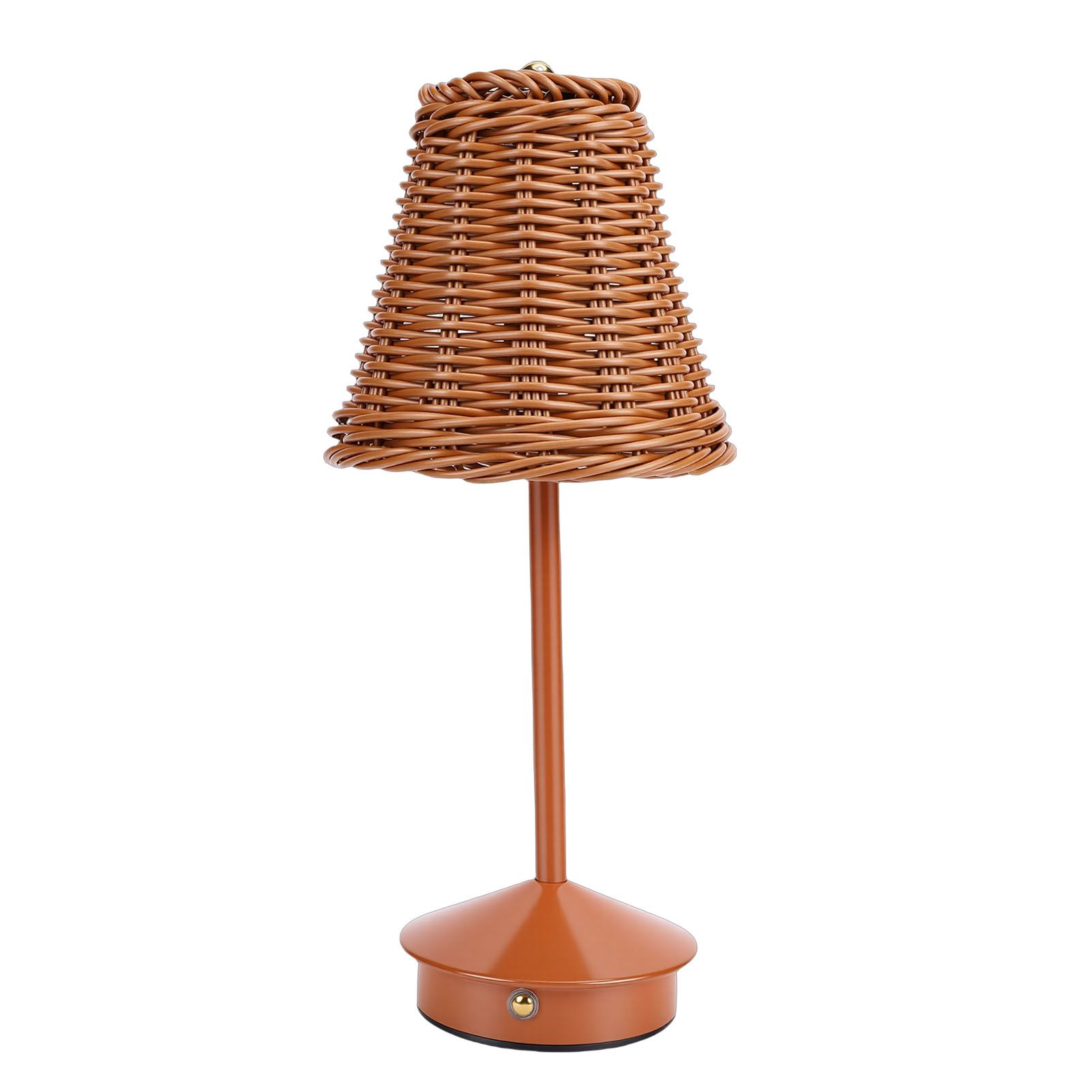 Boho Rattan Table Lamp LED Rechargeable Reading Light 3 Color Touch Control view 9