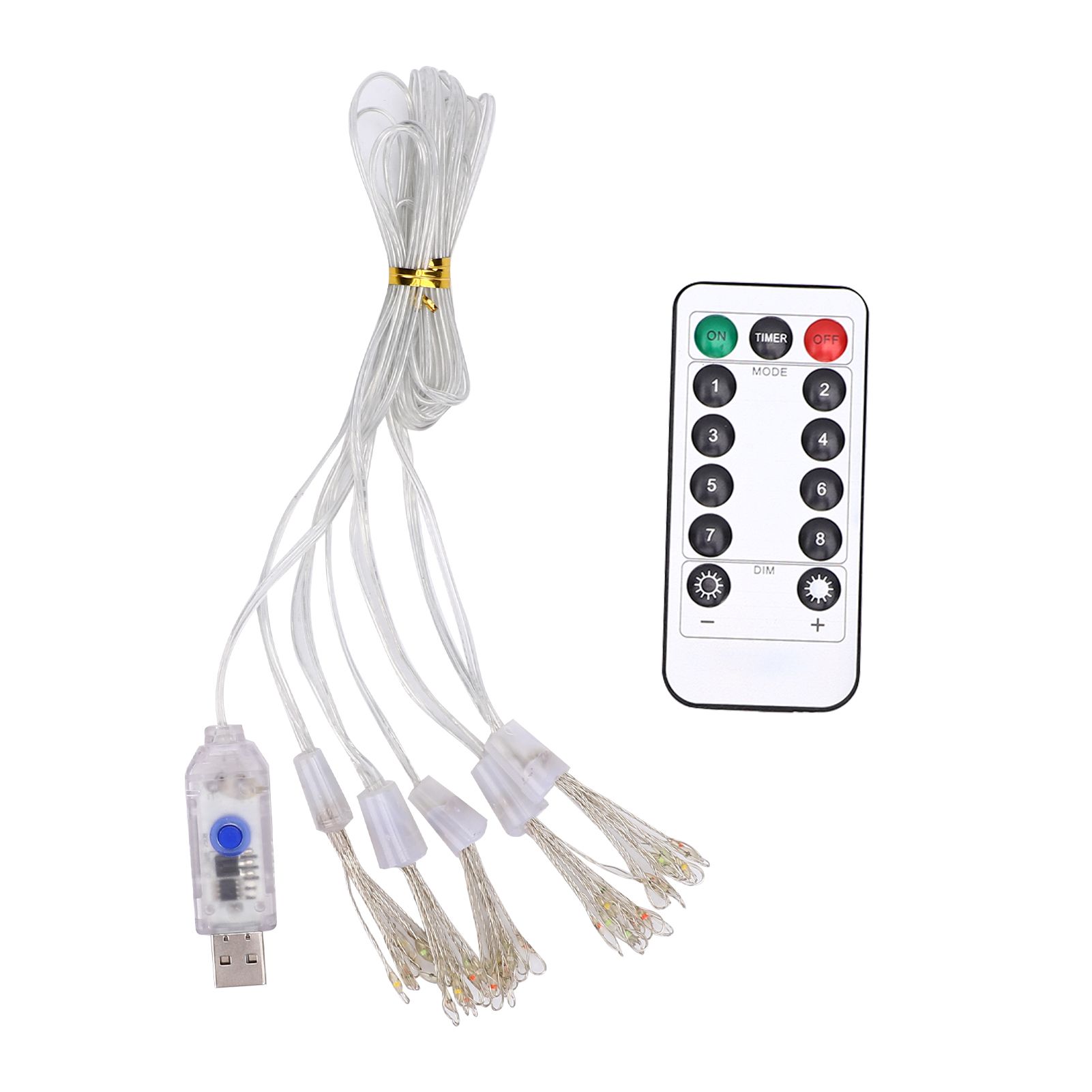 LED Fairy Lights with Remote Control USB Powered Flexible Copper String Lights view 3