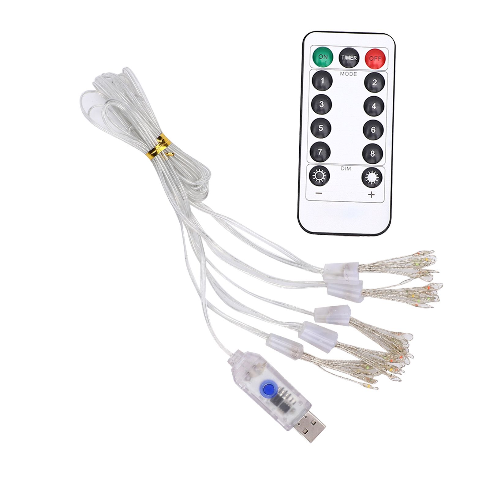 LED Fairy Lights with Remote Control USB Powered Flexible Copper String Lights view 2