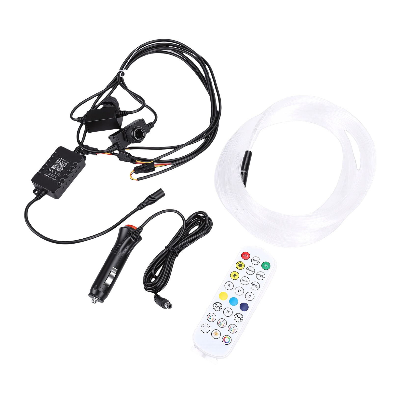 Car Use 1.5W RGBW 100pcs 0.03in 6.6ft Fiber Optic Lights Starlight Ceiling — image 1