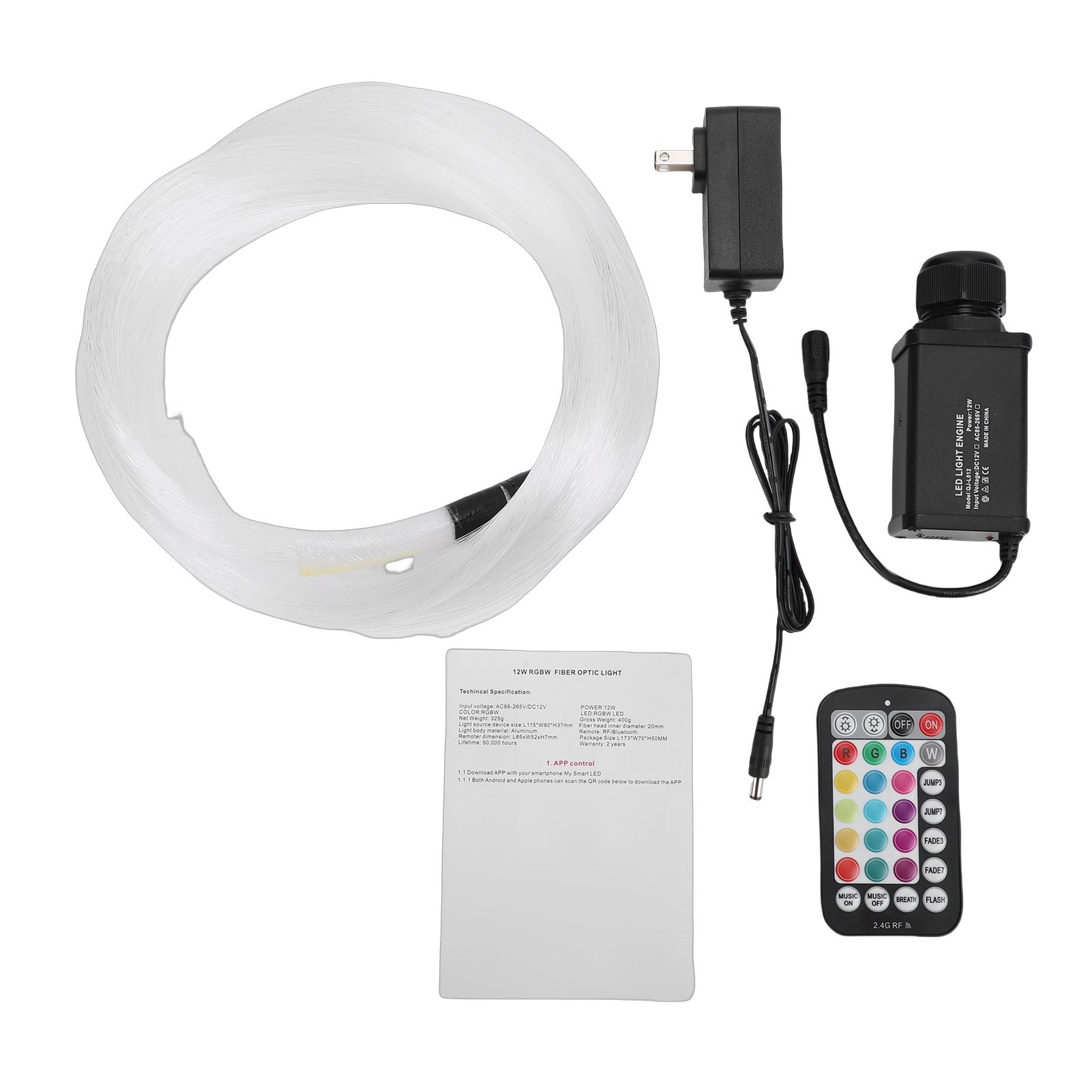 Fiber Optic Star Ceiling Light 12W Bluetooth App Control Sound Activated RGBW view 3