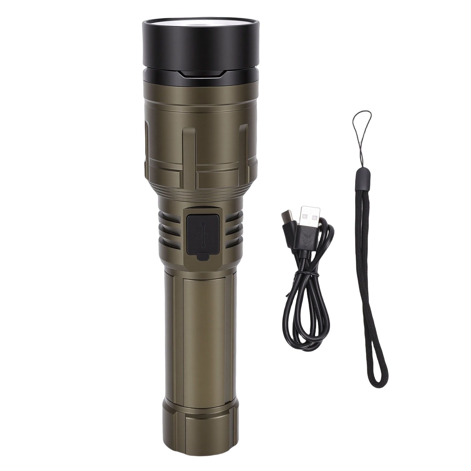 LED Flashlight 1500LM Super Bright 5 Modes Adjustable Focus USB C Rechargeable view 3