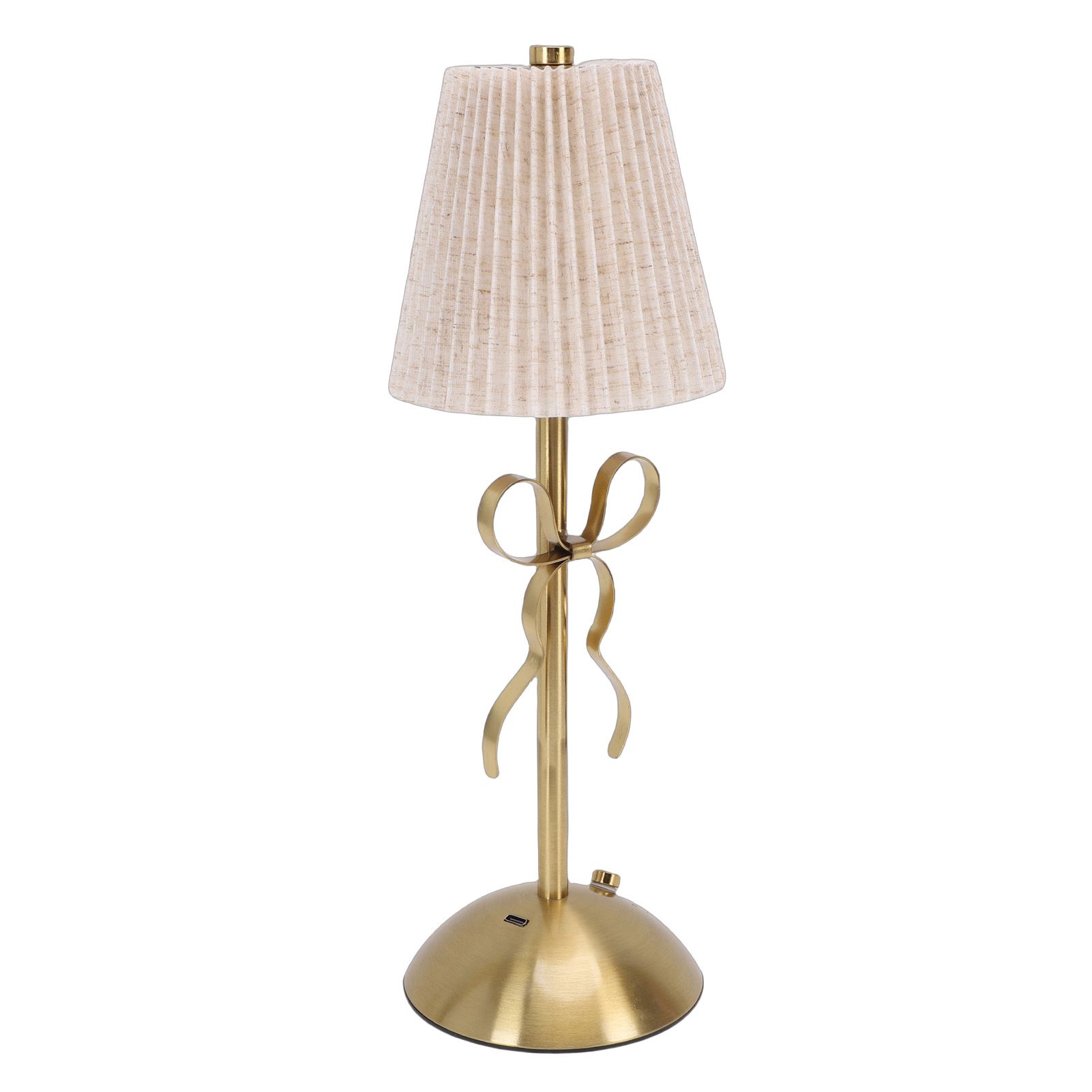 Fabric Bow Lamp Cordless Modern LED Bowknot Table Cute Nightlight Rechargeable view 11