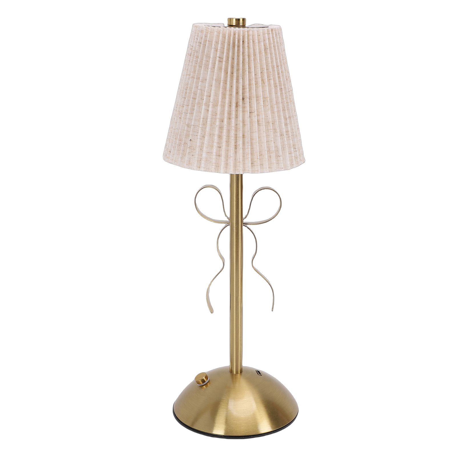 Fabric Bow Lamp Cordless Modern LED Bowknot Table Cute Nightlight Rechargeable view 12