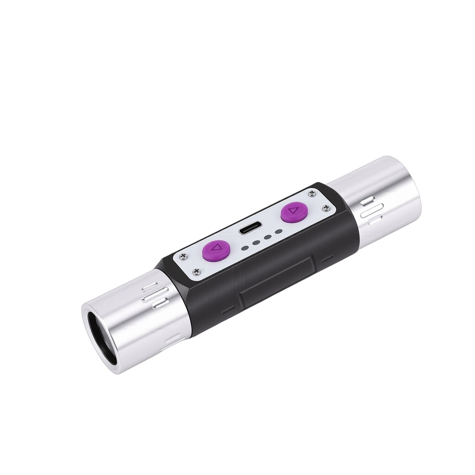 Violet Light Flashlight 3W Rechargeable 254nm 365nm 395nm Dual Head Torch