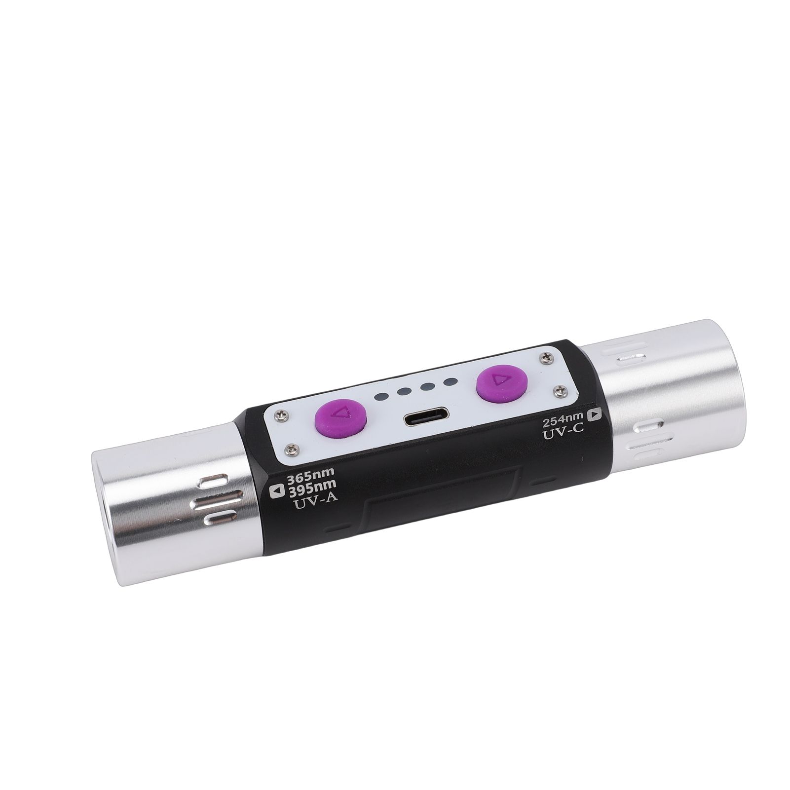 Violet Light Flashlight 3W Rechargeable 254nm 365nm 395nm Dual Head Torch view 8