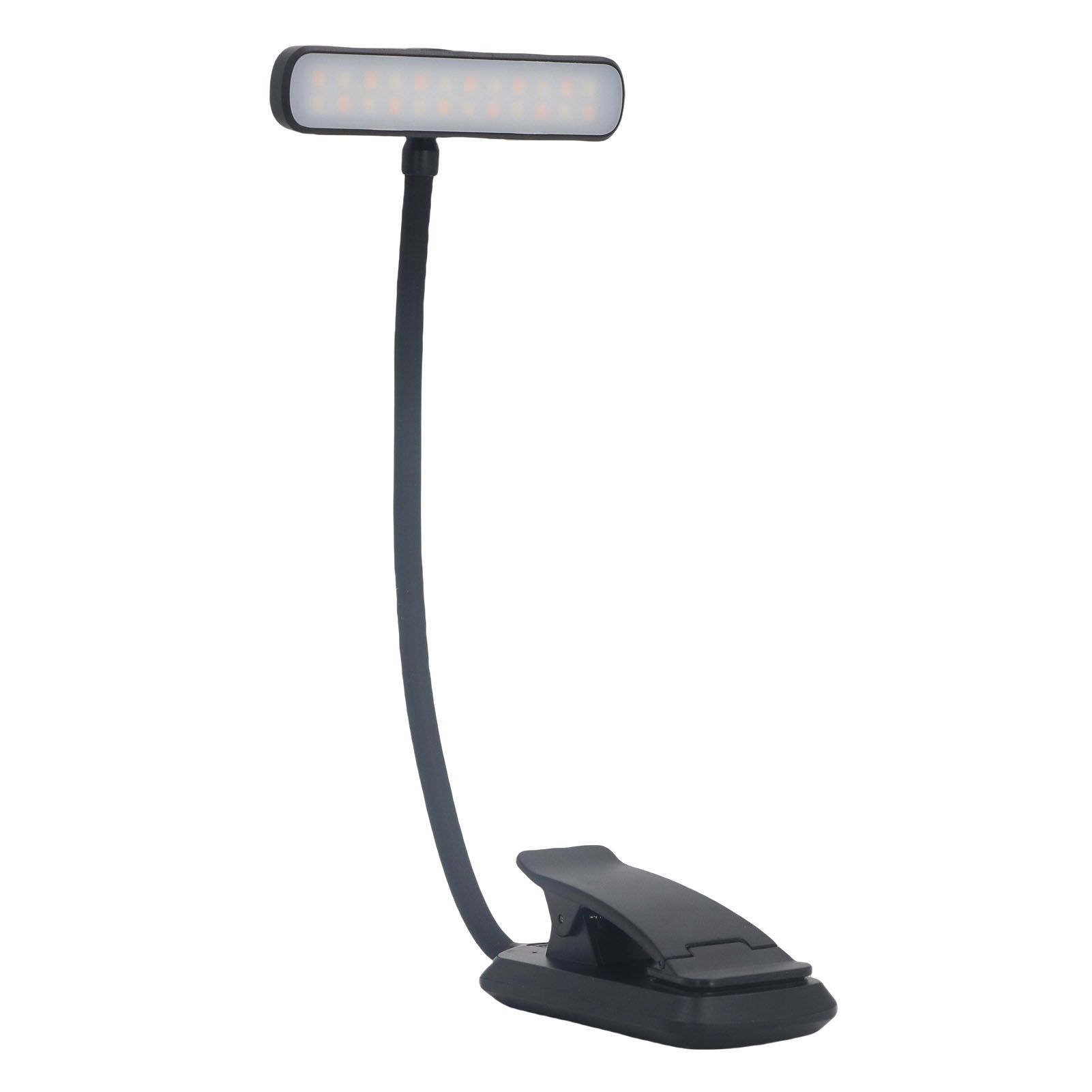 LED Rechargeable Book Light Silicone 3 Color Stepless Dimming Clip On Lamp view 4