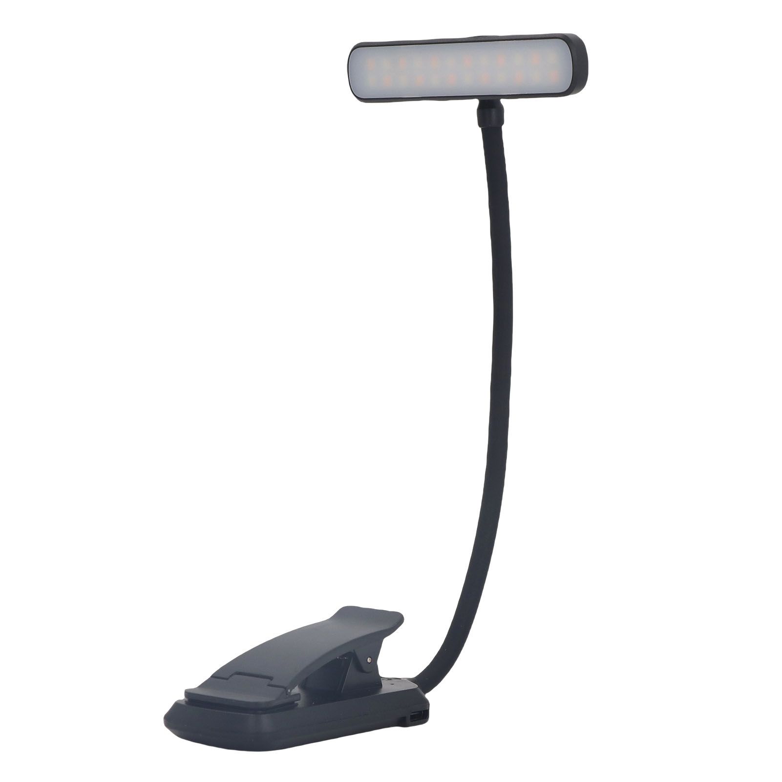 LED Rechargeable Book Light Silicone 3 Color Stepless Dimming Clip On Lamp view 6