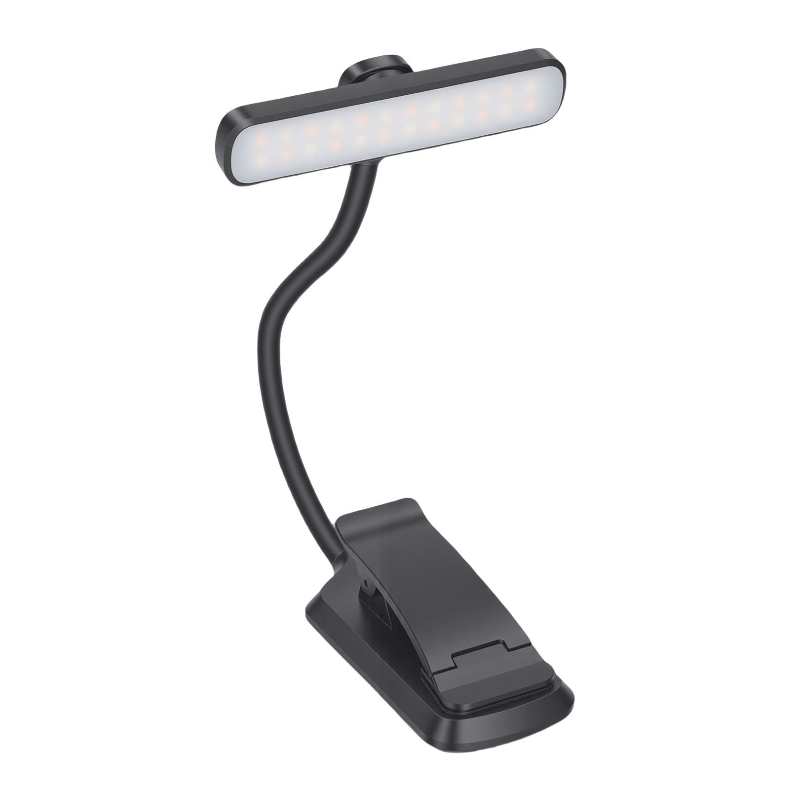 LED Rechargeable Book Light Silicone 3 Color Stepless Dimming Clip On Lamp view 12