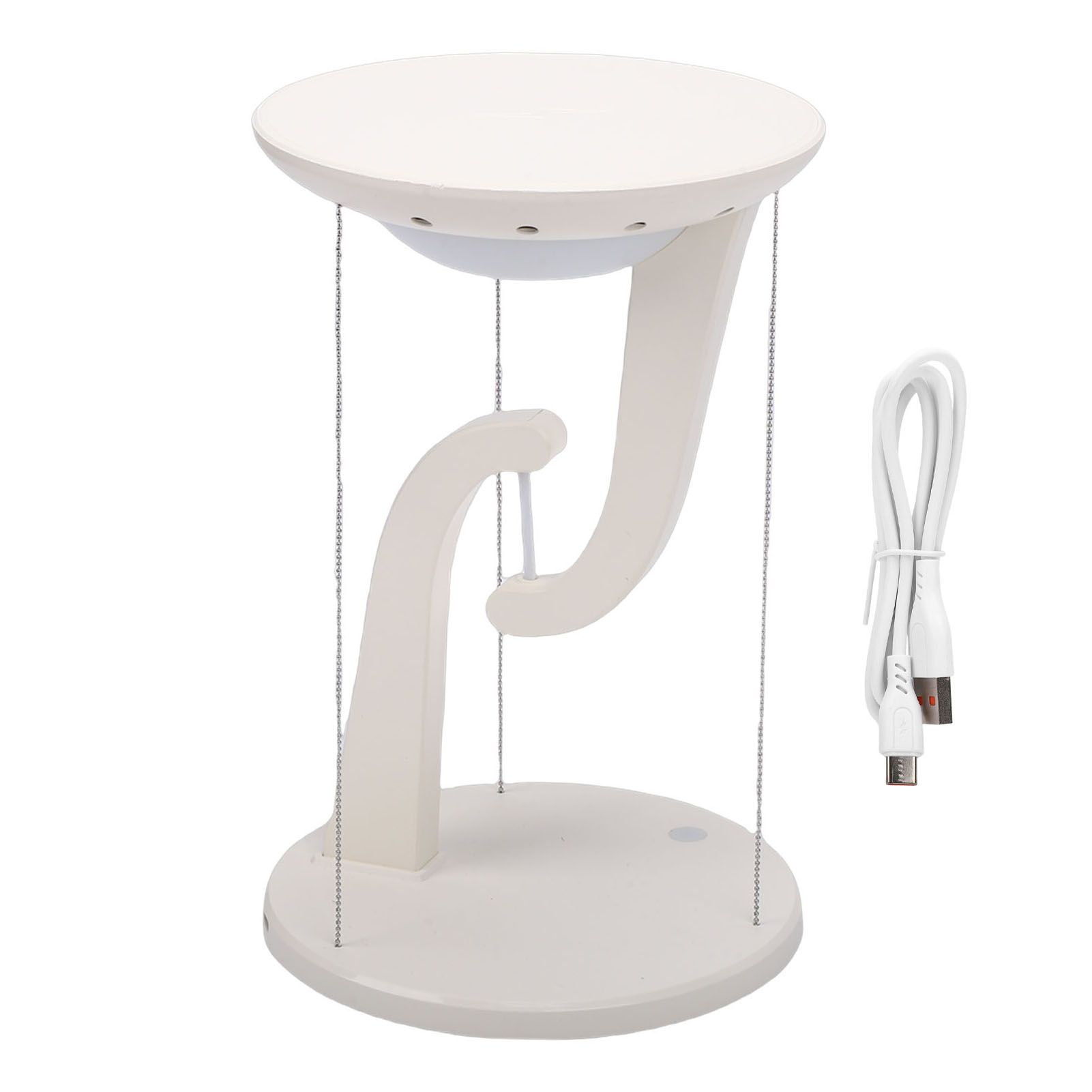 Floating Desk Lamp Round Creative USB Levitating Table Lamp with Wireless view 3
