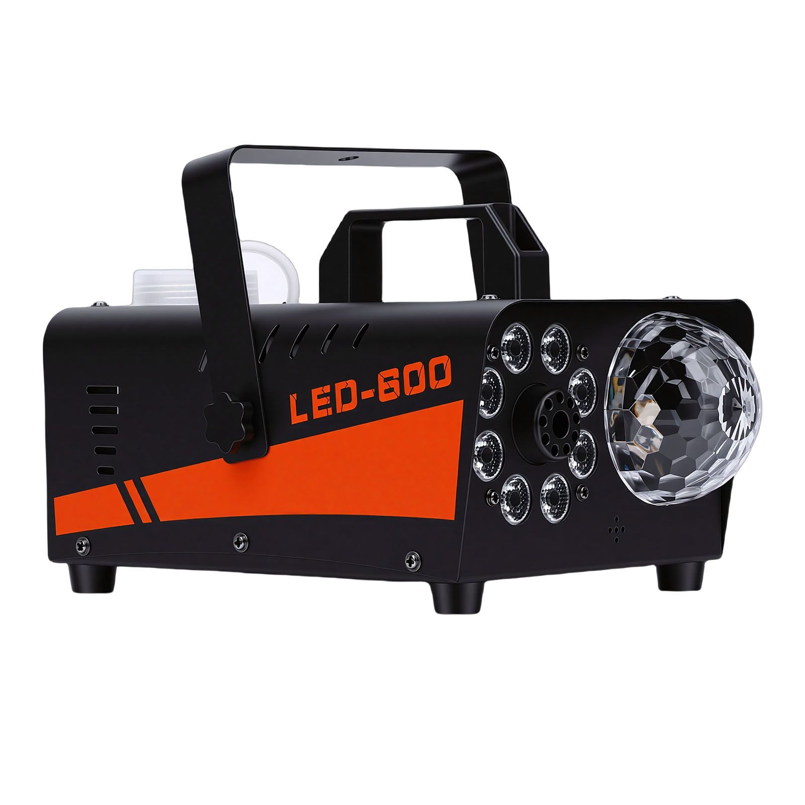 600W Fog Machine with Disco Ball LED Lights Auto Spray Wireless Remote Control view 6