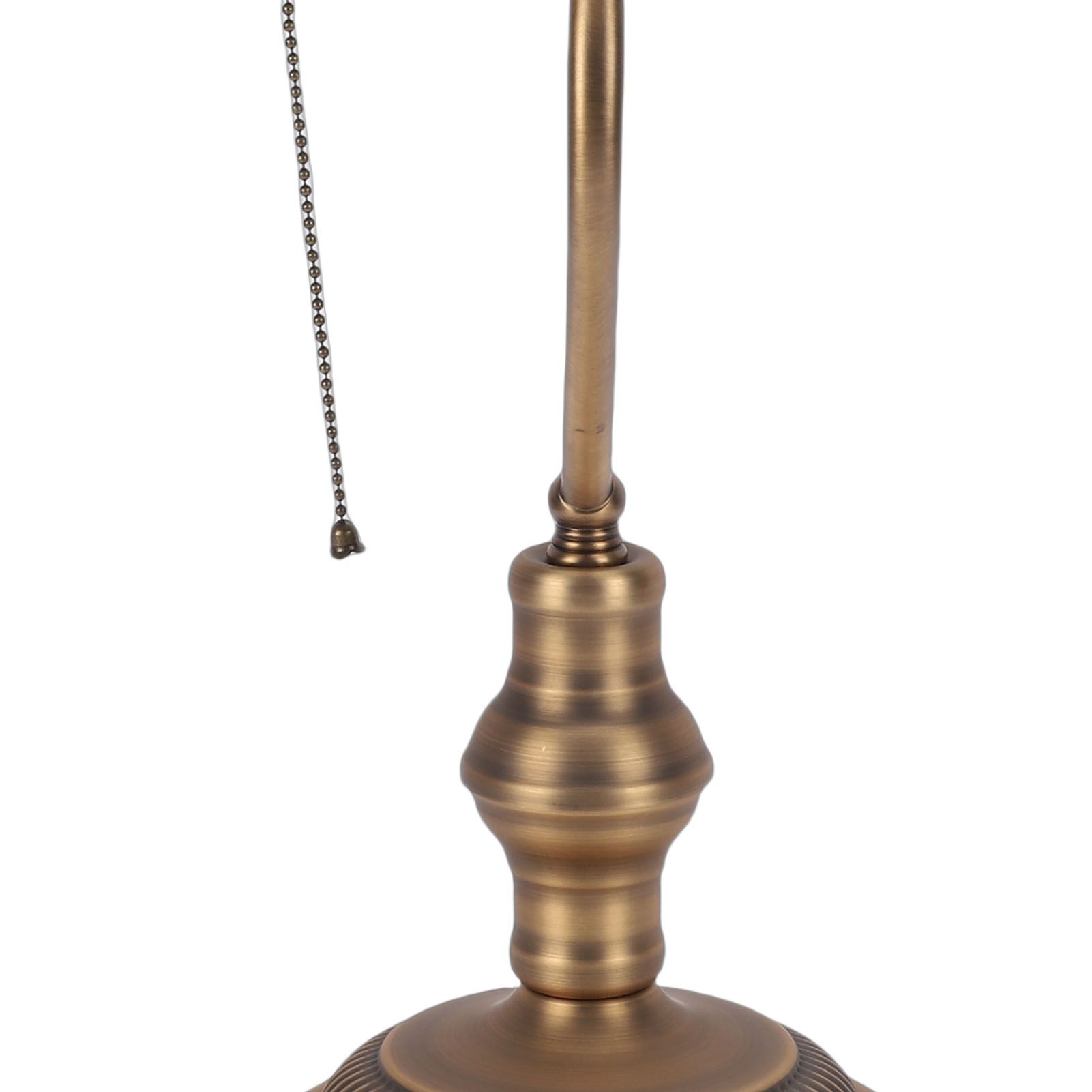 Green Glass Bankers Desk Lamp Retro Antique Library Lamp with Pull Chain view 2