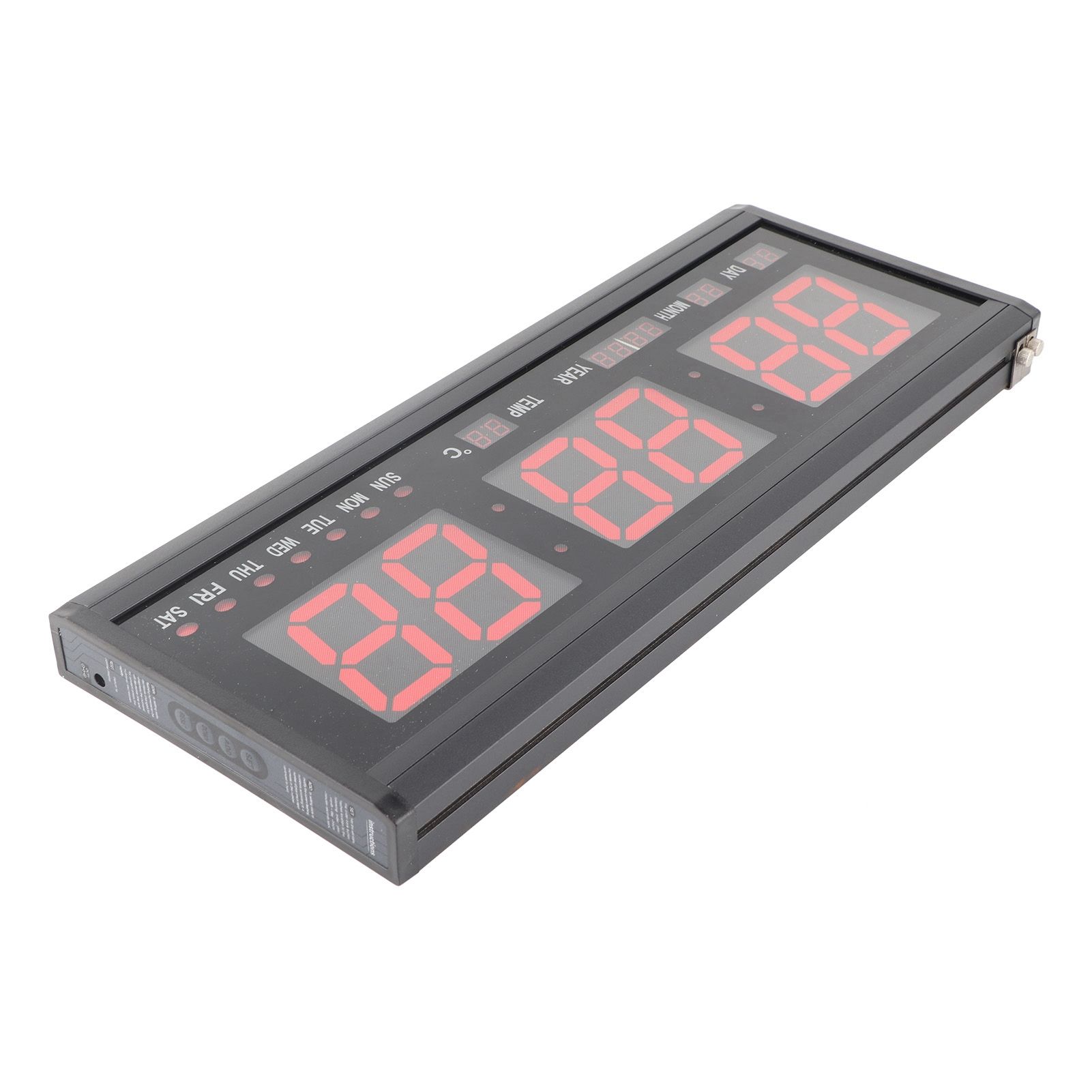 Large Digital Big Jumbo LED Wall Timer Alarm Battery Clock With Calendar view 5