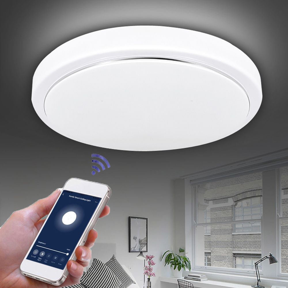 48W Smart WiFi Ceiling Lamp Voice Control Remote Dimmable LED Ceiling Lights view 3