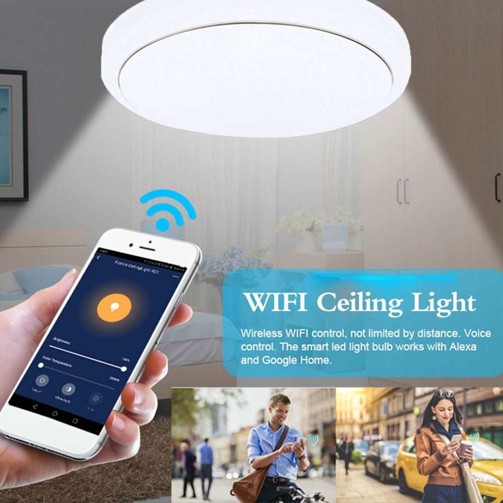 48W Smart WiFi Ceiling Lamp Voice Control Remote Dimmable LED Ceiling Lights view 7