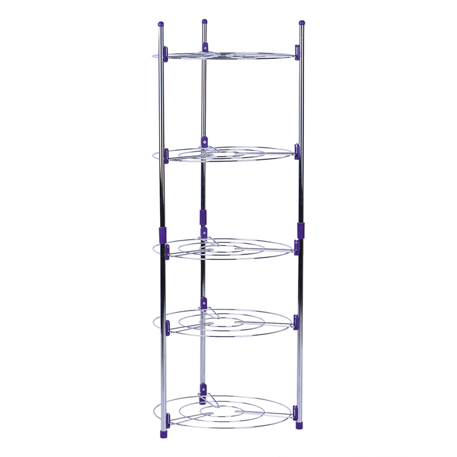 5 Tiers Home Kitchen Pans Pots Storage Rack Durable Metal Wire Shelving Organizer view 8