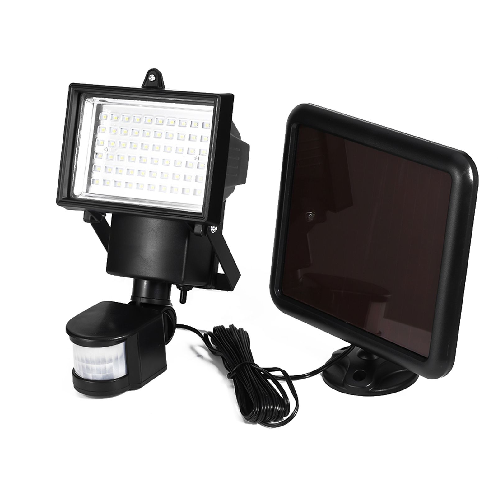 60 LED Motion Sensor Light Solar Powered Outdoor Garden Security Wall view 7