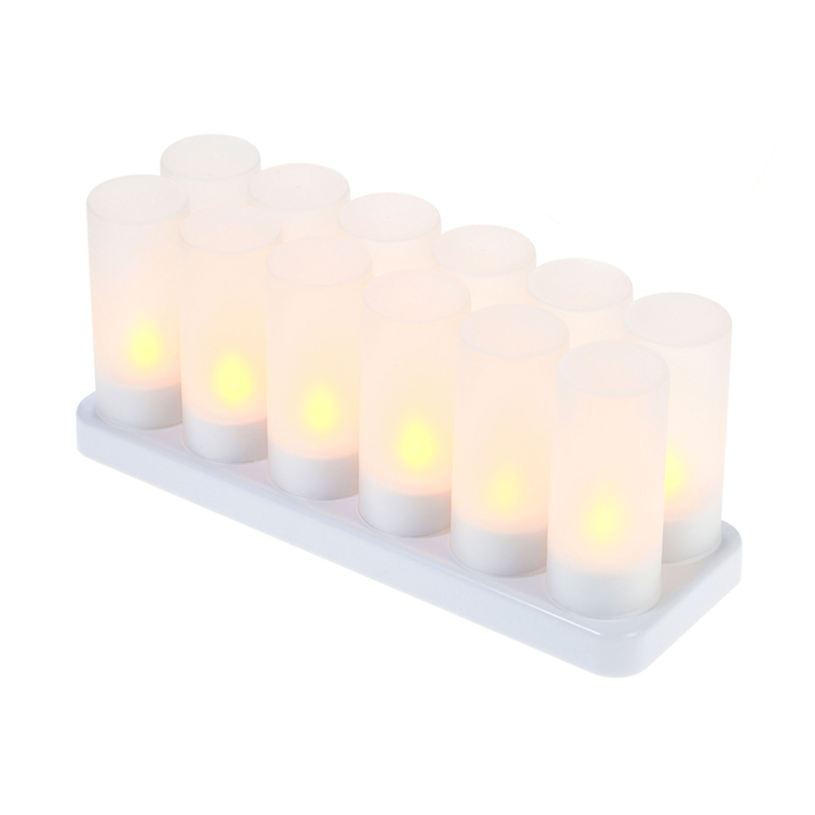 Rechargeable LED Flickering Flameless Candles Tealight Candles Lights with view 2