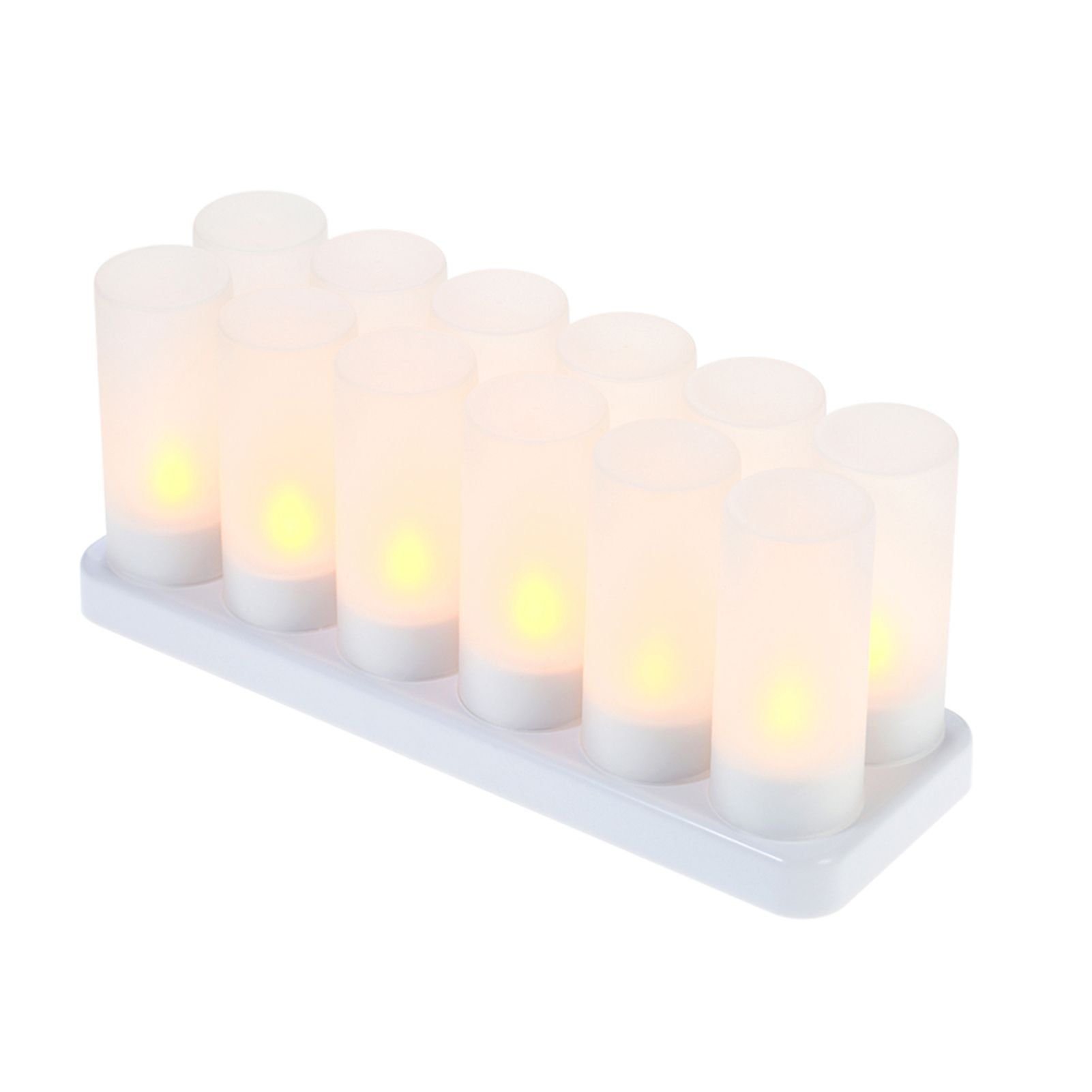 Rechargeable LED Flickering Flameless Candles Tealight Candles Lights with view 2