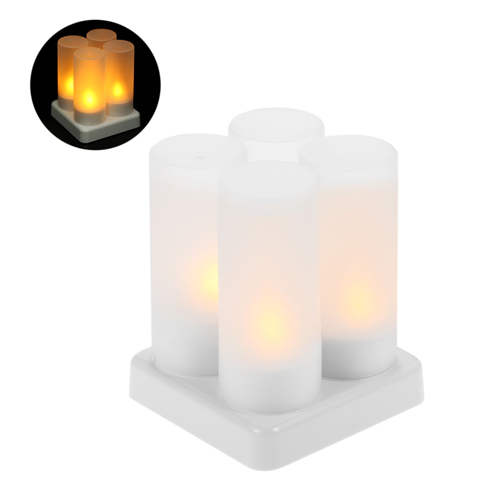Rechargeable LED Flickering Flameless Candles Tealight Candles Lights with