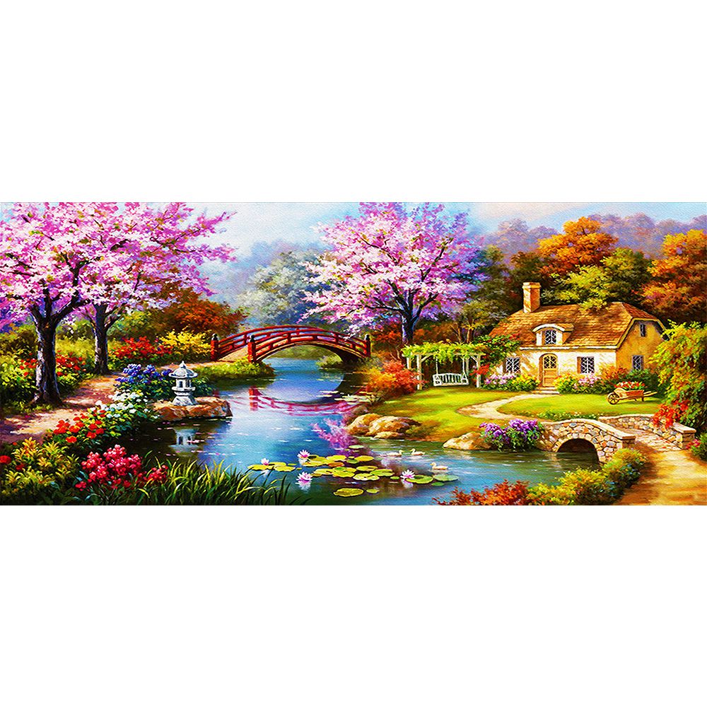 31 * 15 inches / 79 * 38cm DIY 5D Diamond Painting Kit Scenery Pattern