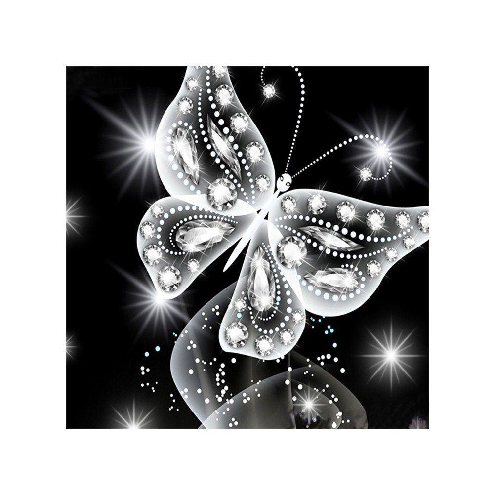 10 * 10 inches/25 * 25cm DIY 5D Diamond Painting Kit Butterfly Resin view 2