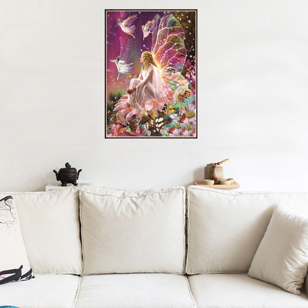 12 * 16 inches/30 * 40cm DIY 5D Diamond Painting Kit Fairy Resin Rhinestone view 2