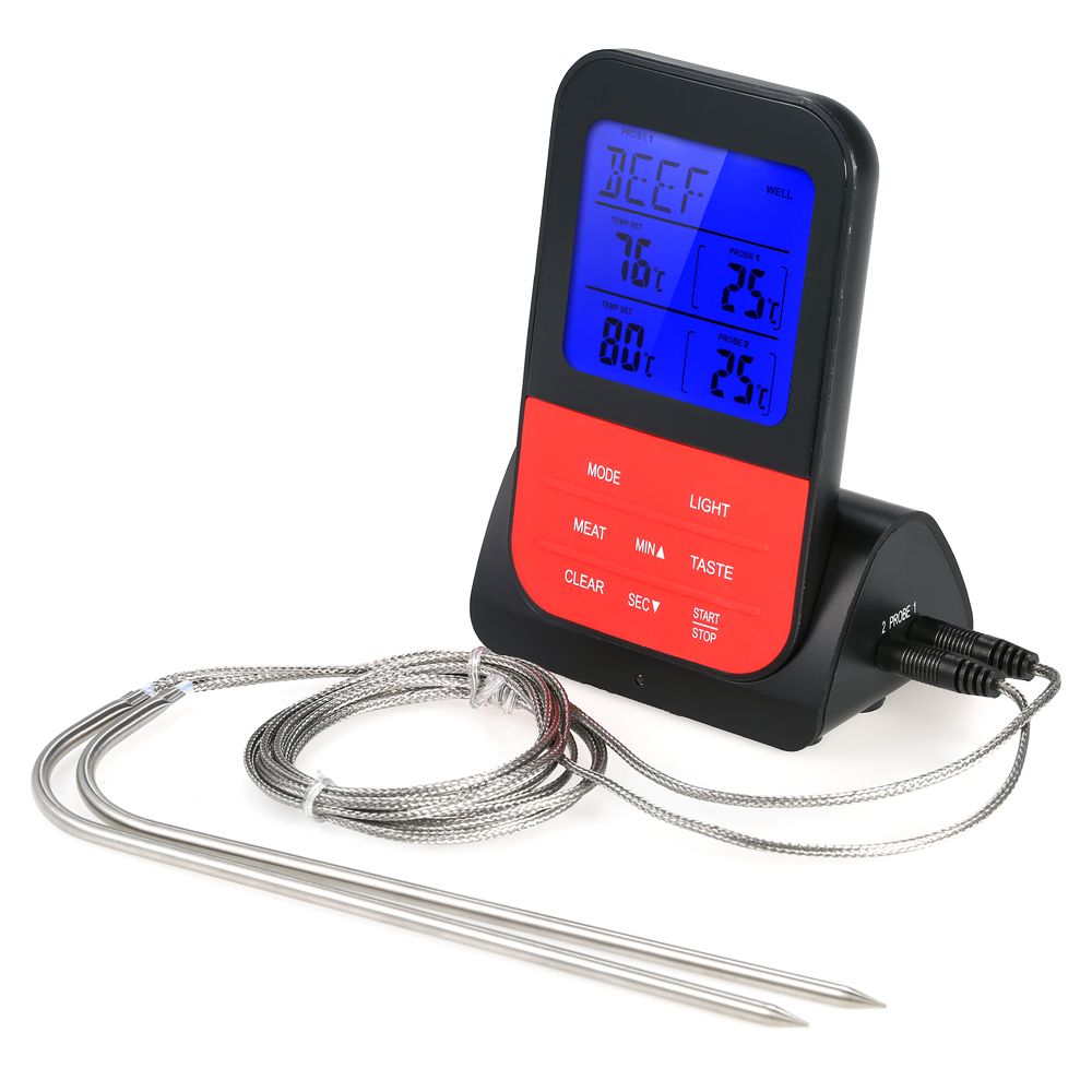 Wireless Digital BBQ Meat Thermometer Instant Read Backlight LCD Food Cooking view 2