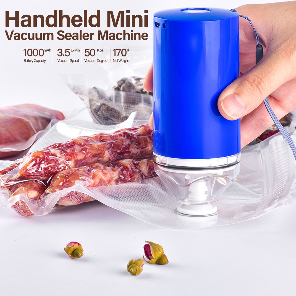 Handheld Mini Vacuum Sealer Machine Cordless USB Rechargeable Vacuum Sealing view 2