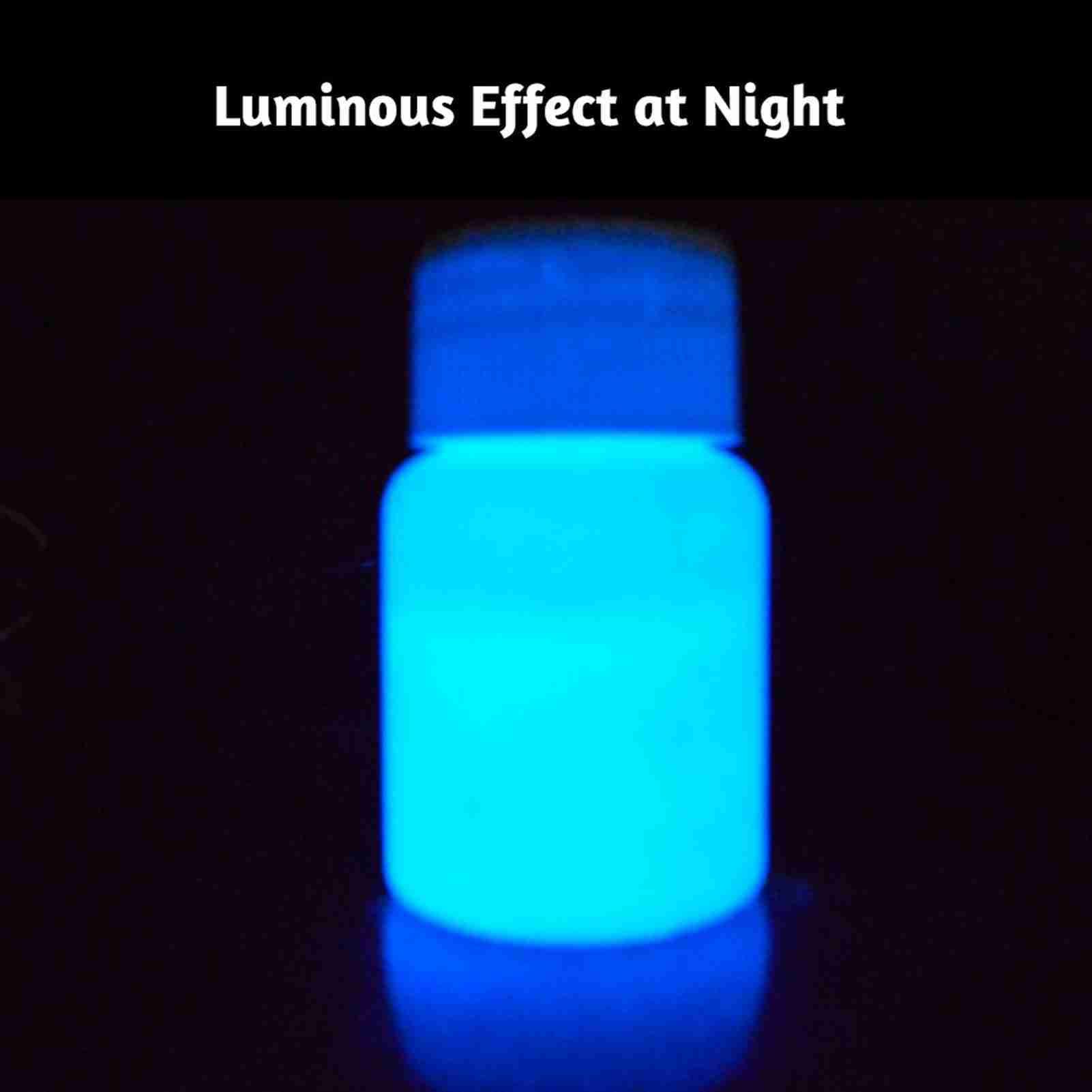 20g Glow in the Dark Fluorescent Colorful Acrylic Luminous Paint Bright view 5