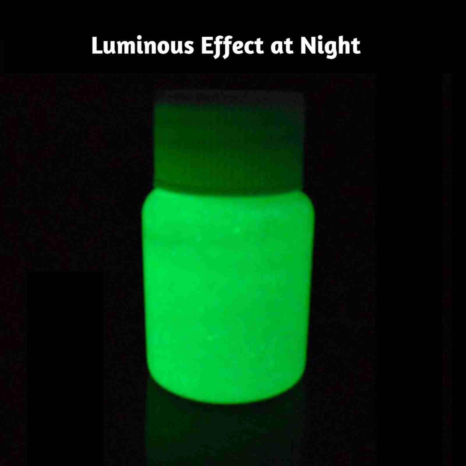 20g Glow in the Dark Fluorescent Colorful Acrylic Luminous Paint Bright view 3