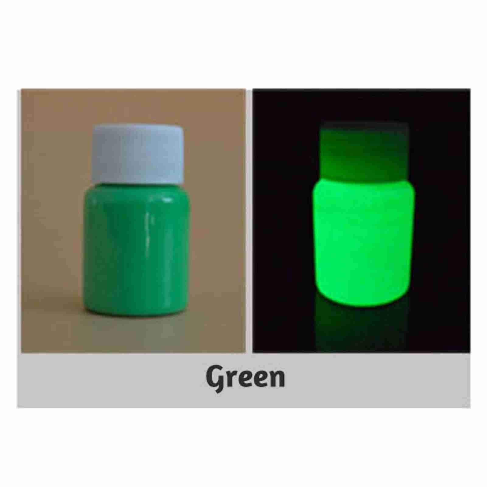 20g Glow in the Dark Fluorescent Colorful Acrylic Luminous Paint Bright view 5